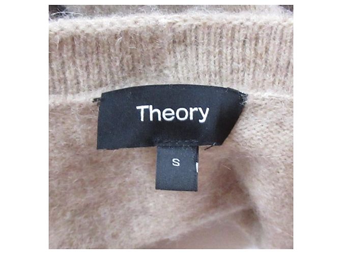 Abrigo vestido de punto mezcla de alpaca Theory Beige - vista 9