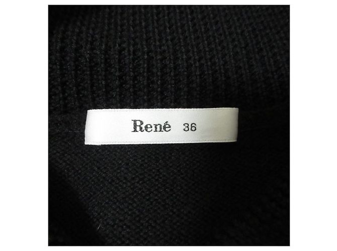 Autre Marque Jersey de punto de lana Rene Negro - vista 5