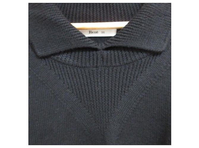 Autre Marque Jersey de punto de lana Rene Negro - vista 8