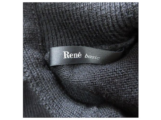 Autre Marque Jersey de punto de lana con botones de perlas Rene Negro - vista 6