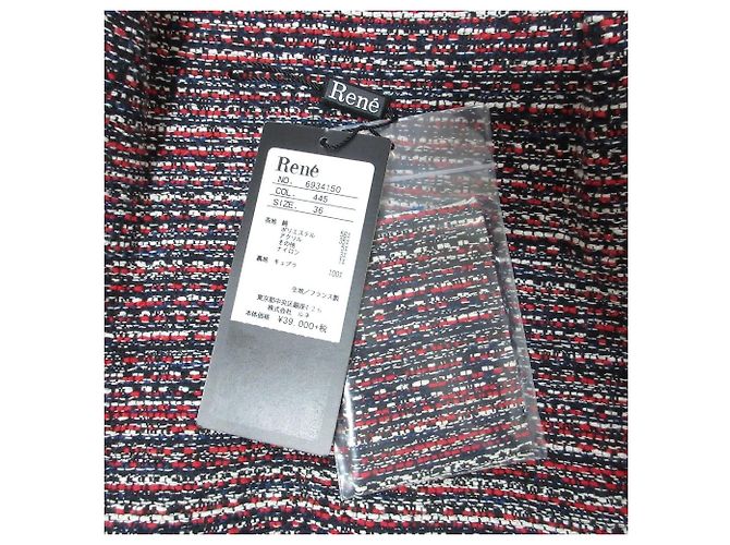 Autre Marque Gonna in tweed Rene French Fabric Rosso - vista 13