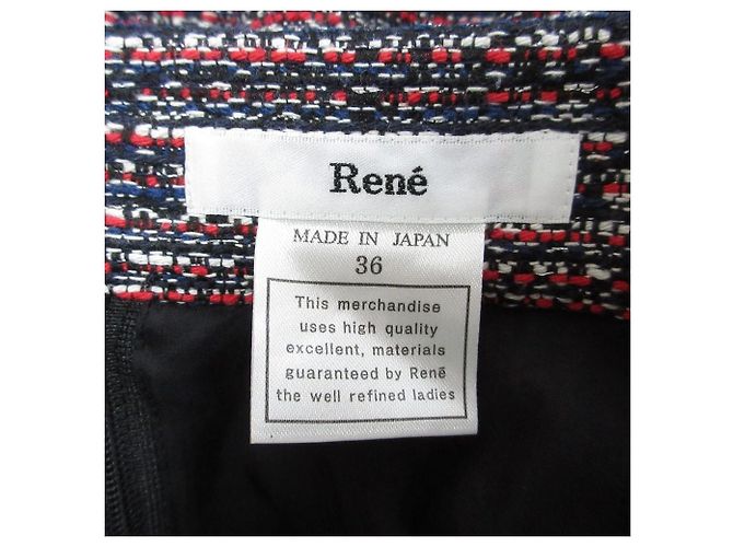 Autre Marque Gonna in tweed Rene French Fabric Rosso - vista 5
