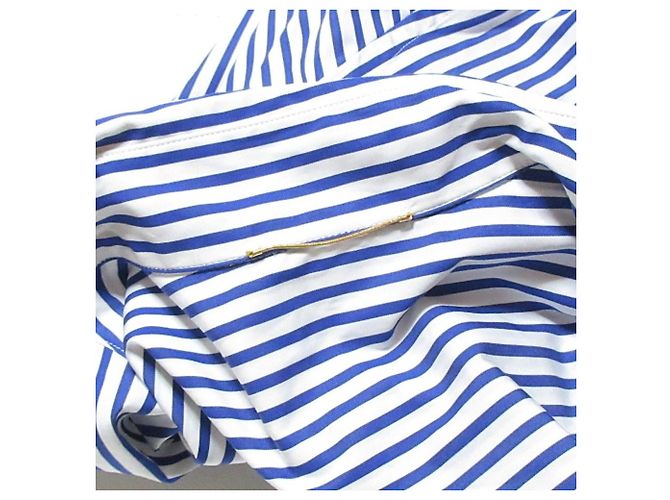 Autre Marque Camicia in cotone a righe Deuxieme Classe Blu - vista 11
