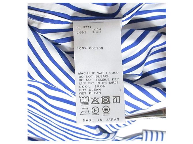 Autre Marque Camicia in cotone a righe Deuxieme Classe Blu - vista 15