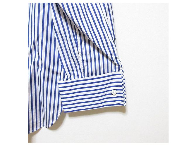 Autre Marque Camicia in cotone a righe Deuxieme Classe Blu - vista 3