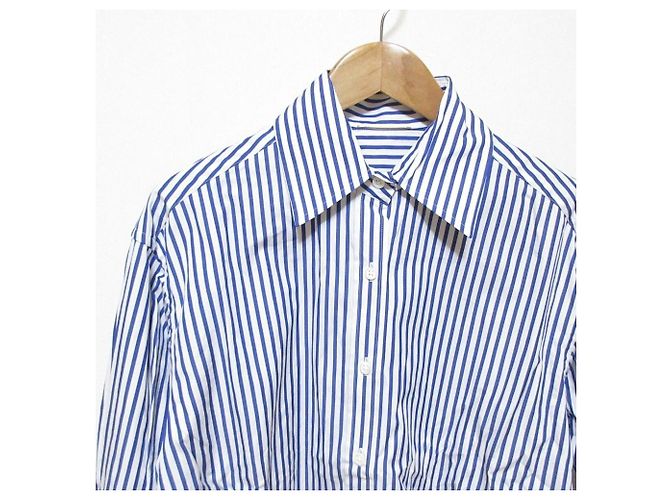 Autre Marque Camicia in cotone a righe Deuxieme Classe Blu - vista 4