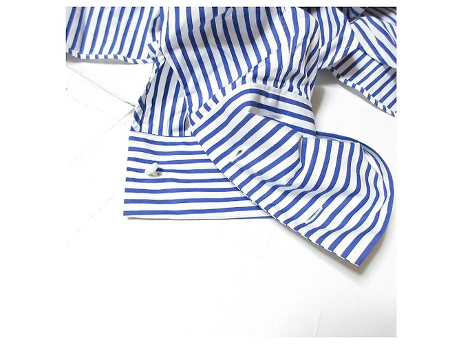 Autre Marque Camicia in cotone a righe Deuxieme Classe Blu - vista 9