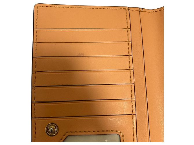 Lauren Ralph Lauren Leder-Langbrieftasche Orange - Ansicht 11