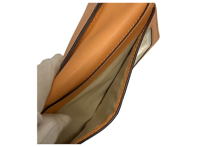 Lauren Ralph Lauren Leder-Langbrieftasche Orange - Ansicht 16