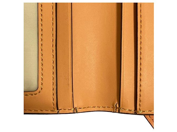 Lauren Ralph Lauren Leder-Langbrieftasche Orange - Ansicht 18
