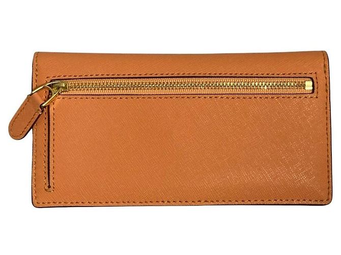 Lauren Ralph Lauren Leder-Langbrieftasche Orange - Ansicht 2