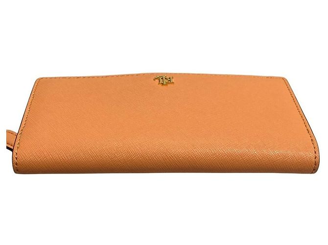 Lauren Ralph Lauren Leder-Langbrieftasche Orange - Ansicht 4
