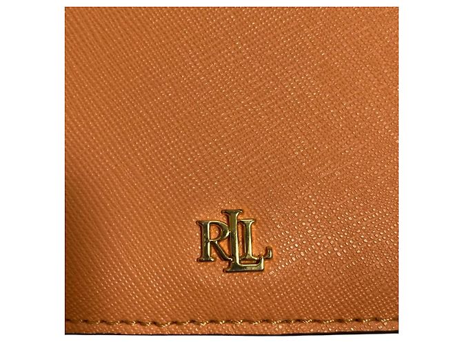 Lauren Ralph Lauren Leder-Langbrieftasche Orange - Ansicht 7