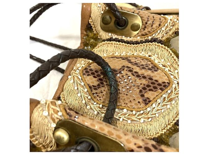 Autre Marque Sac Tote à Perles Jamin Puech Beige - vue 12