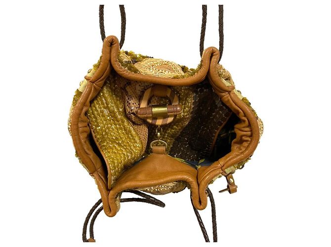 Autre Marque Sac Tote à Perles Jamin Puech Beige - vue 5