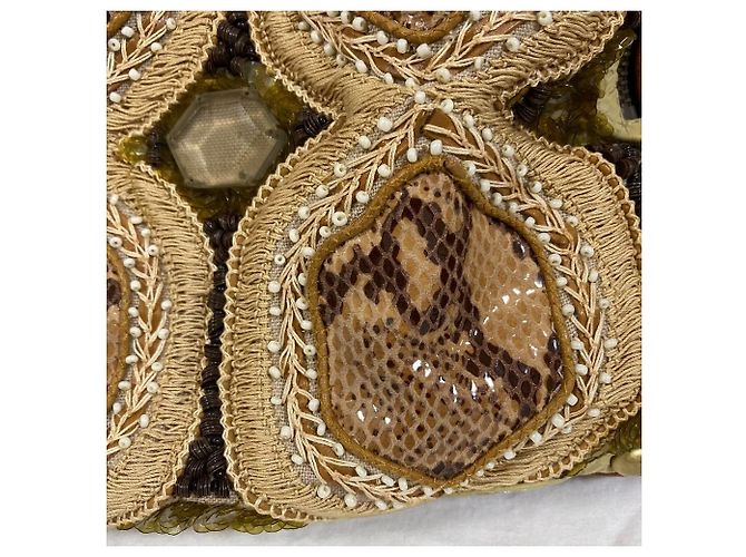Autre Marque Sac Tote à Perles Jamin Puech Beige - vue 8
