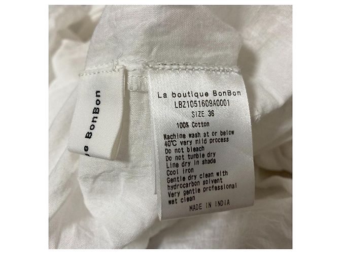 Autre Marque Vestido de voile de algodón La boutique BonBon Blanco - vista 7