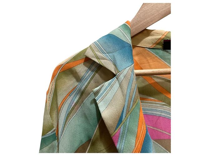 LEONARD taillierter Jacke mit Seidendruck Mehrfarben - Ansicht 2