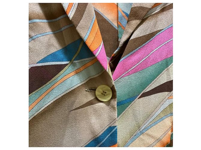 LEONARD taillierter Jacke mit Seidendruck Mehrfarben - Ansicht 3