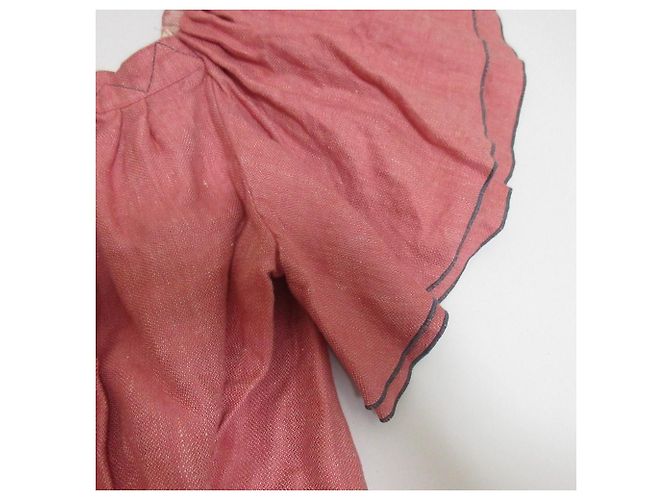 Autre Marque Blusa in lino a spalle scoperte e arricciata MYLAN Rosa - vista 7