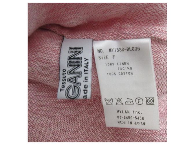 Autre Marque Blusa in lino a spalle scoperte e arricciata MYLAN Rosa - vista 9