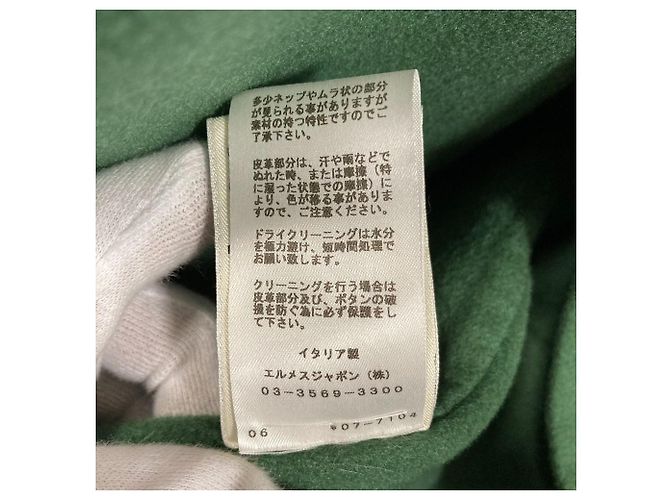 Hermès 34 100% Kaschmir Jacke Grün - Ansicht 13