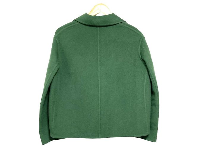 Hermès 34 100% Kaschmir Jacke Grün - Ansicht 2