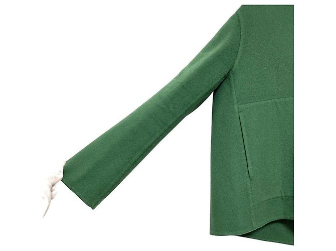 Hermès 34 100% Kaschmir Jacke Grün - Ansicht 4