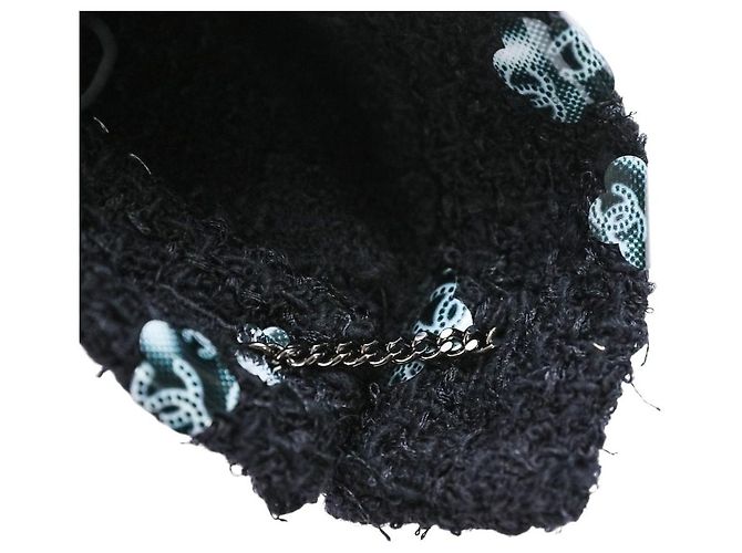 Vestido de cashmere Chanel Coco Mark Preto - vista 10