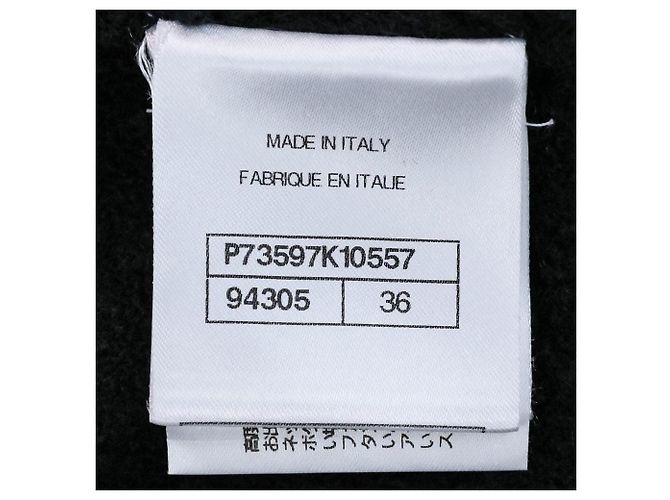 Vestido de cashmere Chanel Coco Mark Preto - vista 12