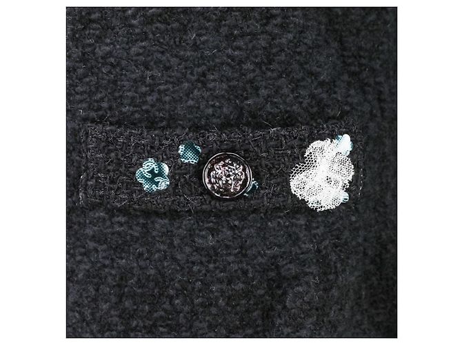 Vestido de cashmere Chanel Coco Mark Preto - vista 6