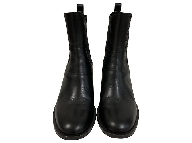Fendi Calligraphy Leder- Stiefeletten Schwarz - Ansicht 3