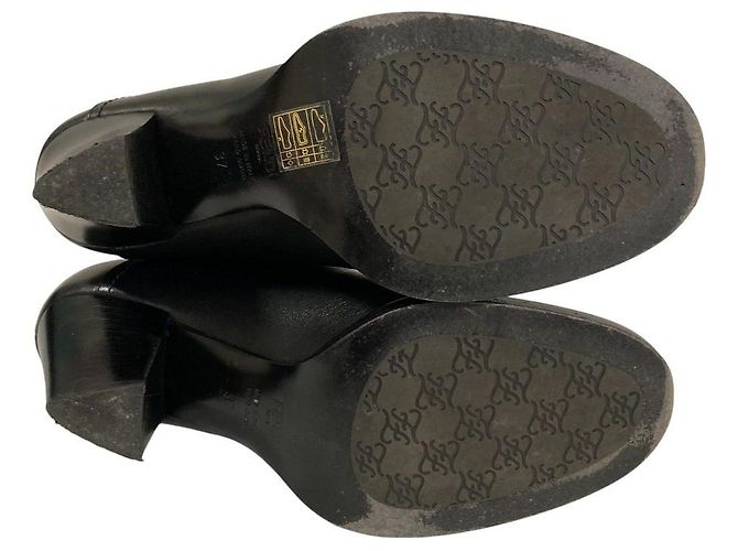 Fendi Calligraphy Leder- Stiefeletten Schwarz - Ansicht 6