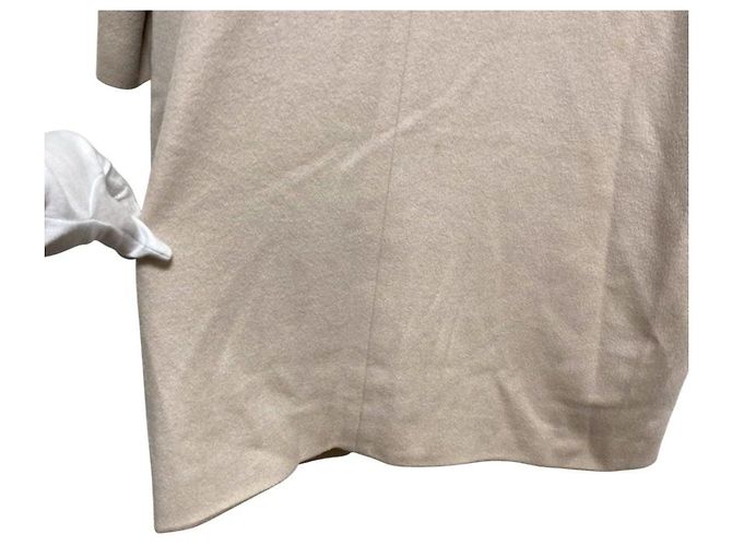 Autre Marque Barneys New York Abrigo largo sin cuello 100% Cashmere Crudo - vista 6
