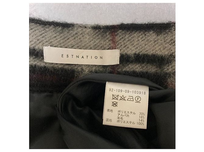 Autre Marque Falda larga acampanada de cuadros ESTNATION Negro - vista 4