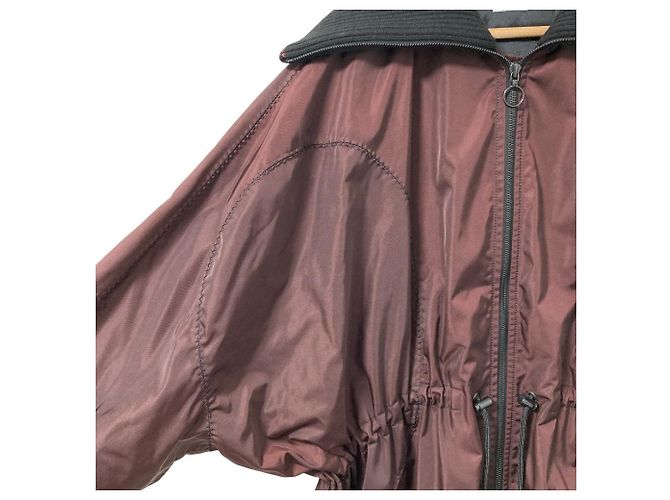 Cappotto lungo in nylon Dries Van Noten Marrone - vista 6