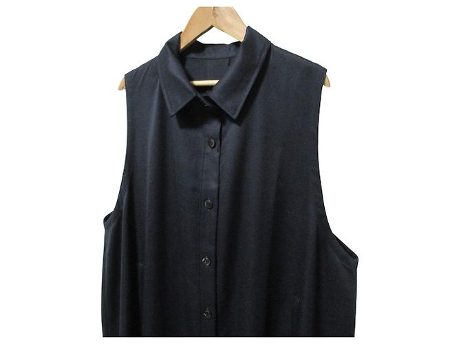 Autre Marque Wollenes Hemdkleid von Y's for living Blau Marineblau - Ansicht 5