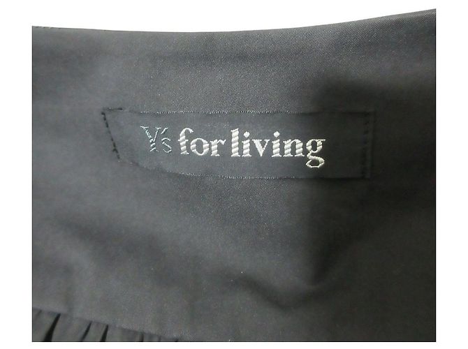 Autre Marque Y's for living Abrigo largo sin cuello Negro - vista 3