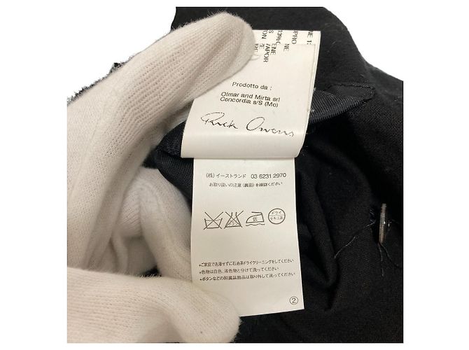 Abrigo de lana drapeada Rick Owens Negro - vista 12