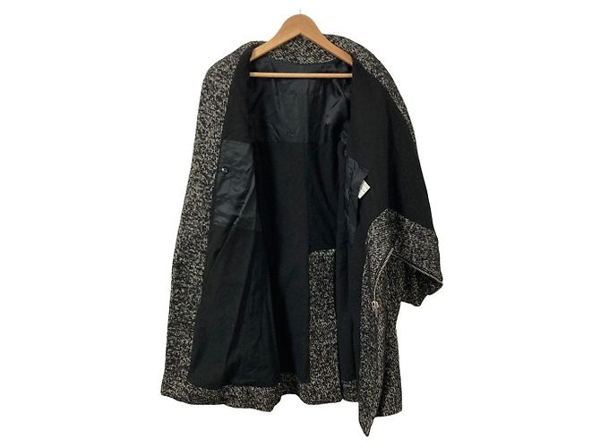 Abrigo de lana drapeada Rick Owens Negro - vista 3
