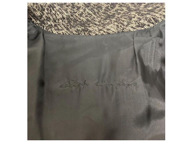 Abrigo de lana drapeada Rick Owens Negro - vista 9