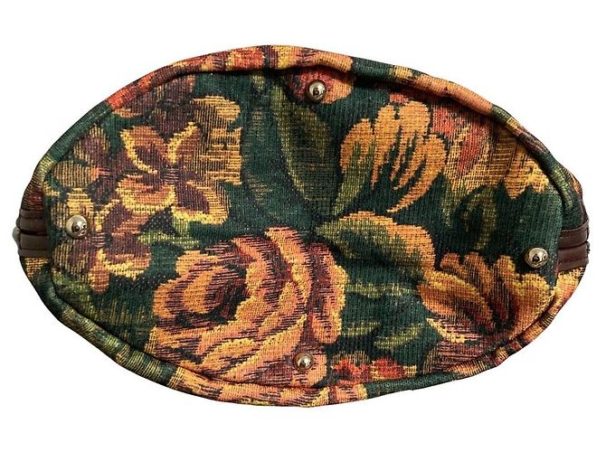 Autre Marque Sac Tote à fleurs TOPKAPI TREASURE Marron Vert - vue 3