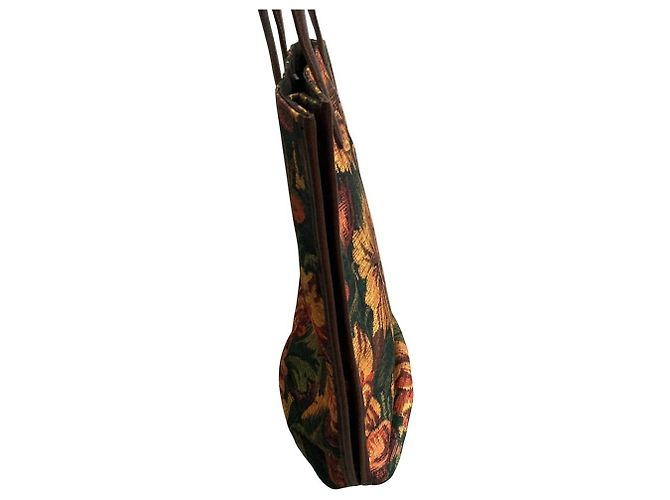Autre Marque Sac Tote à fleurs TOPKAPI TREASURE Marron Vert - vue 4
