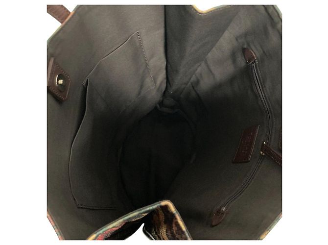 Autre Marque Sac Tote à fleurs TOPKAPI TREASURE Marron Vert - vue 6