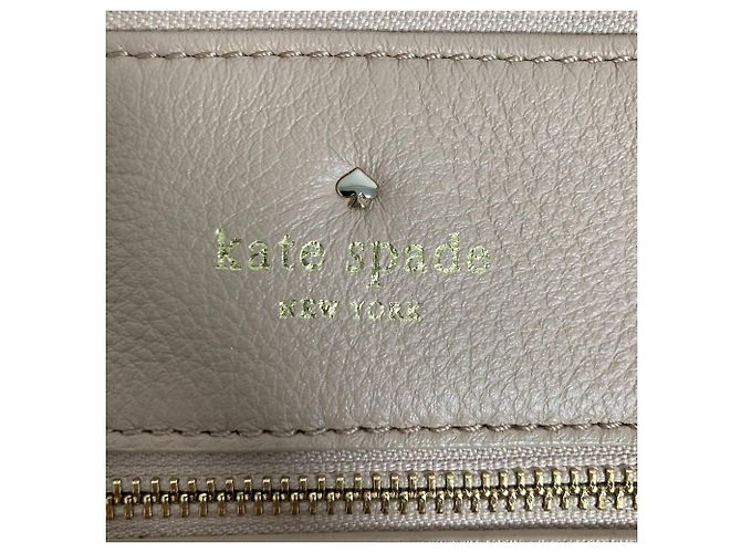 Bolsa de ombro em couro Kate Spade Bege - vista 5