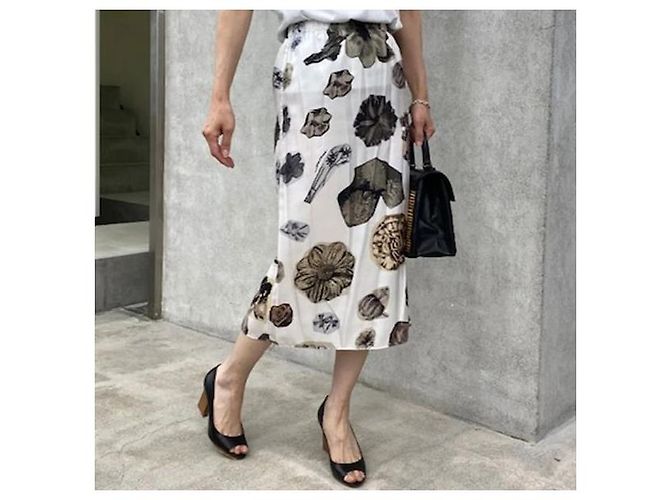 Marni FALDA ESTAMPADO NOCTURNAL Falda de seda Negro - vista 3