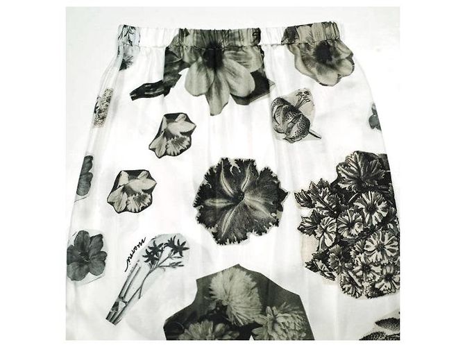 Marni FALDA ESTAMPADO NOCTURNAL Falda de seda Negro - vista 6
