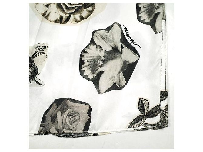 Marni FALDA ESTAMPADO NOCTURNAL Falda de seda Negro - vista 8