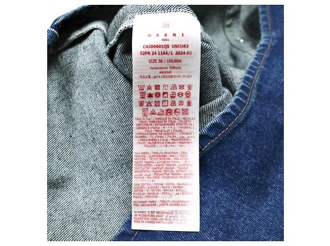 Camicia in denim Marni CAJD0601QS USCU83 Blu - vista 9
