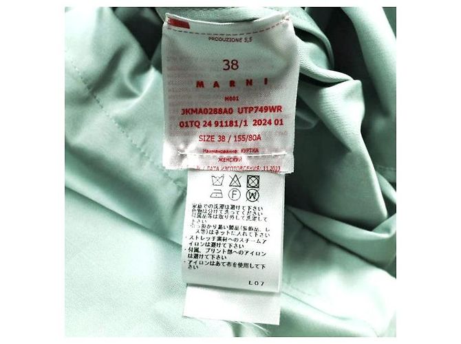 Marni JKMA0288A0 UTP749WR Capospalla in misto cotone Blu - vista 10